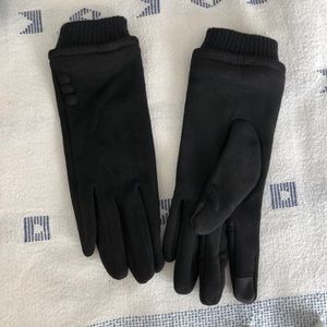 Black Suede Gloves